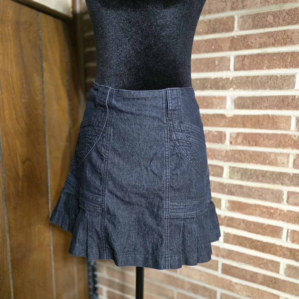 Bisou Bisou Denim Pleated Skirt